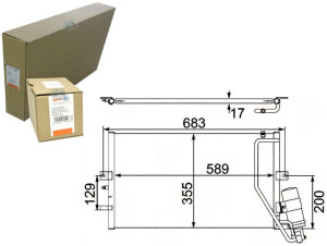 Skraplacz Klimatyzacji Saab 9-5 97- Behr Hella