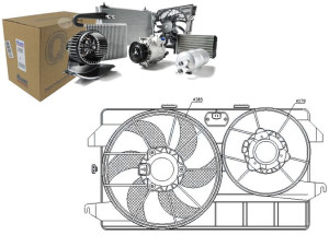 Wentylator Chłodnicy (z Obudową) Ford Tourneo Conn