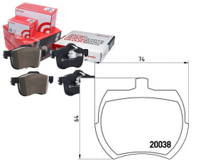 Klocki Hamulcowe Rover Mini 74- Brembo