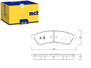 Klocki Hamulcowe Daewoo Evanda 02-04 Tył Metelli