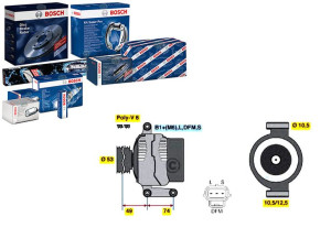 Alternator Transit 2,0di 00- Bosch
