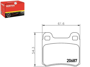 Klocki Hamulcowe Mintex 4209820 A000 364981 Pad405