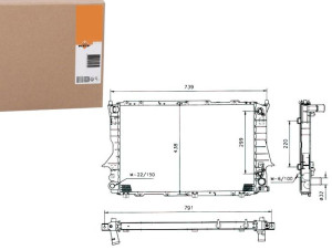 Chłodnica Vw A100 A6 2,6 2,8 90- Nrf