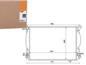 Chłodnica Vw A4 A6 3,0 3,2fsi Nrf