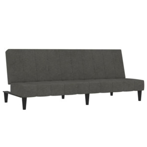 2-osobowa sofa rozkładana, ciemnoszara, obita mikrofibrą