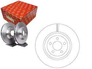Tarcze Hamulcowe 2szt Chrysler Przód 300c Trw