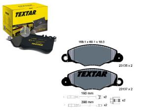 Klocki Hamulcowe Citroen Przód Xantia 98- Textar