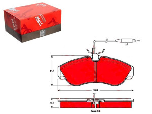 Klocki Hamulcowe Fiat Przód Ducato 94-02 Z Czujnik