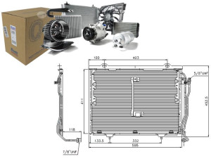 Skraplacz Klimatyzacji Mercedes C T-model (s202) C