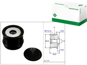 Koło Pasowe Alternatora Fiat 1,9d 2,0 Multijet Ina