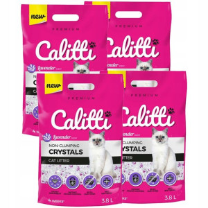 Żwirek silikonowy CALITTI Crystals LAVENDER 4x3,8l