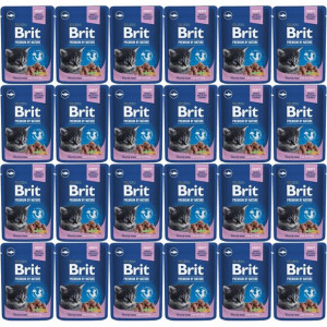 Brit Premium By Nature White Fish Kitten 24x100g