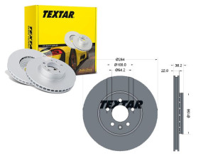 Tarcze Hamulcowe 2szt Rover Przód 75 Textar