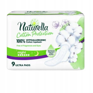 Naturella Ultra Night podpaski skrzydełka 9 szt.