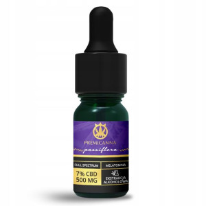 Olej CBD 7% z Passiflorą i melatoniną na sen 10ml