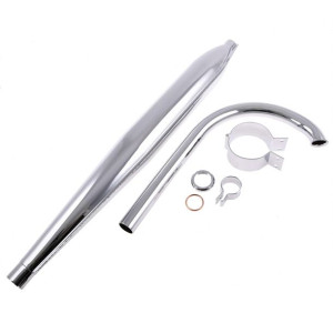 Tłumik + Kolanko Wsk 125 Garbuska Chrom Kpl Jmp