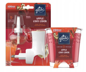 Glade APPLE COSY CIDER zestaw świeca + odświeżacz