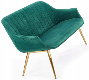 Sofa Wypoczynkowa = Dwuosobowa Szmaragdowa Glamour