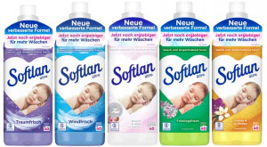 SOFTLAN Płyn do płukania zestaw mix zapachów 5x1L
