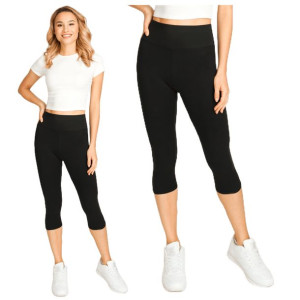 Leginsy Getry Sportowe Fitnes Kryjące 3/4 S