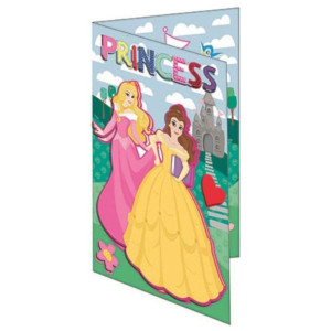 Kartka okolicznościowa 3D PRINCESS + koperta 20x14cm