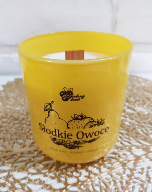 Słodkie owoce - Sojowa Świeca Zapachowa w szkle
