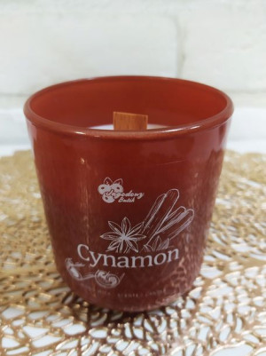 Cynamon - Sojowa Świeca Zapachowa w szkle