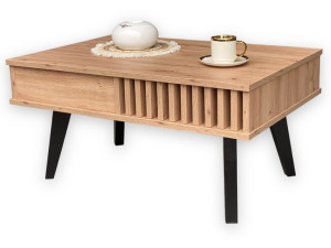 Stolik Kawowy Lamello Z Szufladą Dąb Artisan
