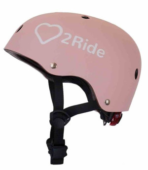 Kask rowerowy dla dzieci HEART BIKE - Love 2 RIDE, rozm. S, 50-54 cm z lamp