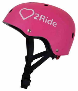Kask rowerowy dla dzieci HEART BIKE - Love 2 RIDE, rozm.S , 50-54 cm z lamp
