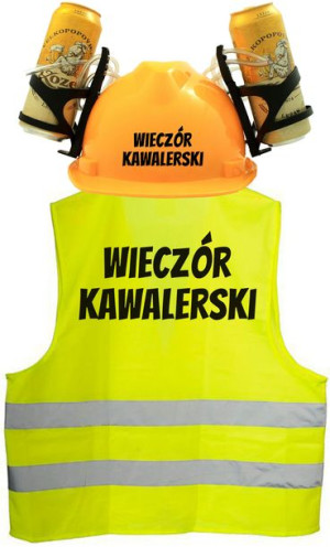Zestaw Kamizelka Hełm Na Wieczór Kawalerski Y4