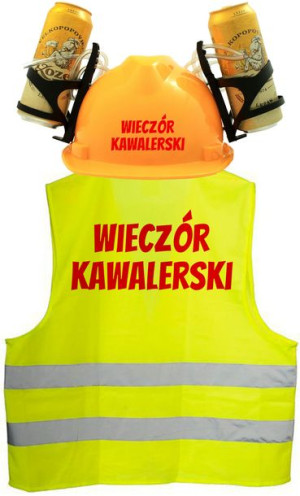 Zestaw Kamizelka Hełm Na Wieczór Kawalerski Y4