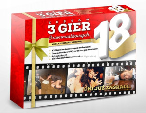 Zestaw 3 Gier Osiemnastkowych Prezent 18 urodziny