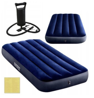 Materac Intex Jednoosobowy 1osobowy Łóżko + Pompka