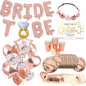 Zestaw Balony Na Panieński Rose Gold Certyfikat Y2