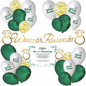 Zestaw Balonów Zielony Topper + Certyfikat Y3