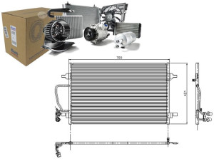 Skraplacz Klimatyzacji Audi A8 2.5d-4.2 03.94-09.0