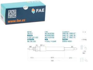 Świeca Żarowa Citroen Peugeot Fae