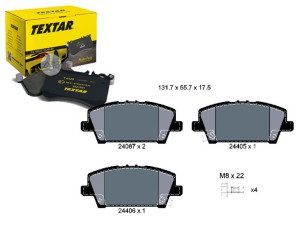Klocki Hamulcowe Honda Przód Civic 06- Textar