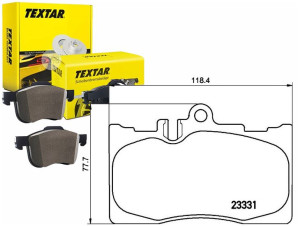 Klocki Hamulcowe Lexus Przód Ls 430 00-06 Textar