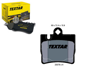 Klocki Hamulcowe Mercedes Tył W220 98- Textar