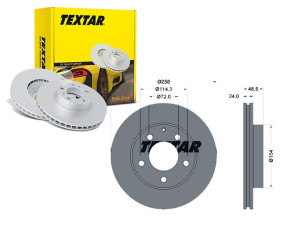 Tarcze Hamulcowe 2szt Mazda Przód 626 91- Probe Te