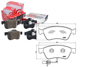 Klocki Hamulcowe Audi A8 02-09 Z Czuj. Brembo