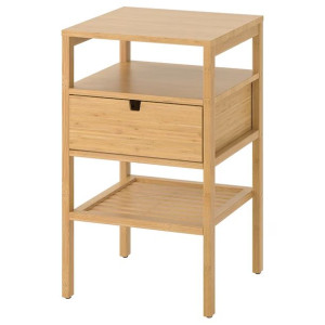 IKEA NORDKISA Stolik nocny bambus 40x40 cm