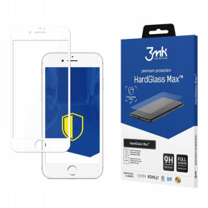 Szkło 3mk HardGlass Max Do iPhone 7/8 Plus White