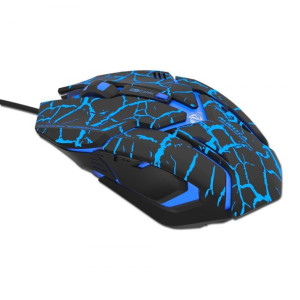 E-blue Mysz Auroza Gaming, 4000DPI, optyczna, 6kl., przewodowa USB, czarna