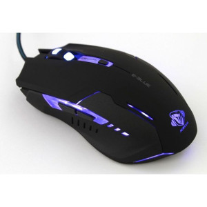 E-blue Mysz Auroza G, 3000DPI, optyczna, 6kl., przewodowa USB, czarna