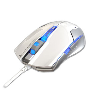 E-blue Mysz Auroza G, 3000DPI, optyczna, 6kl., przewodowa USB, biała