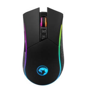 Marvo Mysz M513, 6400DPI, optyczna, 7kl., przewodowa USB, czarno-srebrna,