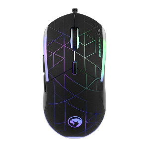 Marvo Mysz M115, 4000DPI, optyczna, 6kl., przewodowa USB, czarna, do gry,